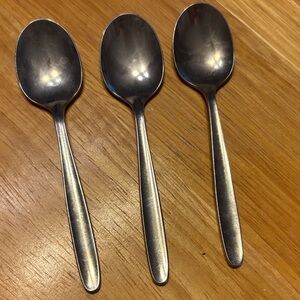 Stainless Steel Dessert Spoons - stainless Silver (Set of 3)